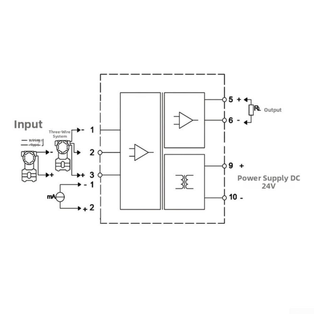 Conversor de señal 4-20 mA a 0-5 V para control PLC