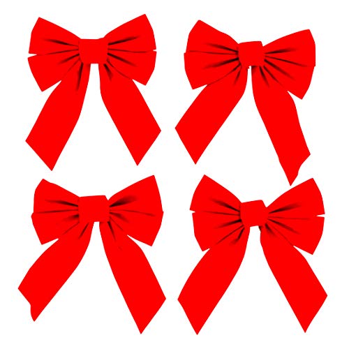Iconikal 8 x 10-inch Red Velvet Christmas Bows, 20-Pack