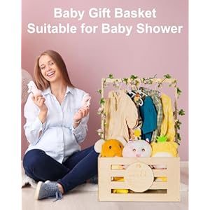 Woodenbabyshowercrateclosetbabygiftbasketwithhandlegarlandbabyannouncementsignstringlightshangerslargebabystoragecratehampernewbornwelcomegiftforpregnancy Urban Country Home Decor Wooden baby shower crate closet baby gift basket with handle garland baby announcement sign string lights hangers large baby storage crate hamper newborn welcome gift for pregnancy urban country home decor