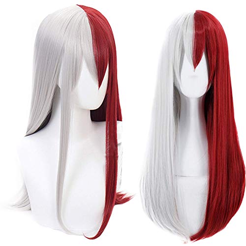 ANOGOL Hair Cap+ Long Blue Curly Ponytail Wig Light Blue Wigs with 2 Ponytails Lolita Wig with Bangs for Women Anime Wigs Peluca Azul for Cosplay Costume Halloween Party