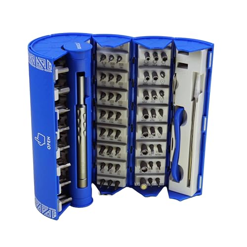 Image of 128-Piece Precision Screwdriver Set, Magnetic Driver Kit with Flexible Shaft, Professional Magnetic Repair Tool Kit for Cell Phone|Computer|Laptop|Xbox|Macbook|iPhone|iPad [Color: BLUE]