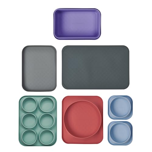 MasterClass Silicone Bakeware Set Made from Non-Toxic, Non-Stick, Durable, Water, Heat Resistant Baking Essentials, Dishwasher, Microwave, Oven Safe, Includes Silicone Baking Sheet, 7 PC