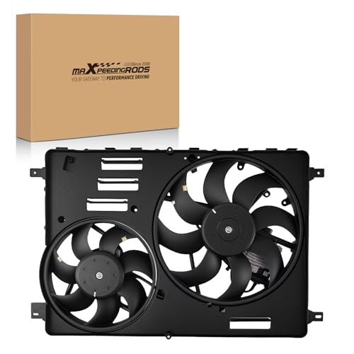 Image of maXpeedingrods 30668629 Dual Radiator Cooling Fan with Shroud Assembly for Volvo S60 2011-2016, for Volvo S80 V60 V70 XC60 XC70, 31686808 30723011 31274211