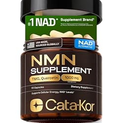 Cata-Kor NMN Supplement – 4-in-1 NAD Supplement with Quercetin | TMG | Resveratrol – NMNH Alternative – Supports Cellular Energy & NAD+ Level – 60 Capsules – Third-Party Tested (1 Pack)