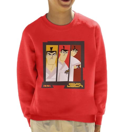 All+Every Samurai Jack Drawing Katana Montage Kid's Sweatshirt Red