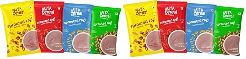 Image of Happa Ragi Cereal for Babies | Only 3 Ingredients | No Sugar, Oil, Milk Powder, Flavours or Colours | Traditional Porridge Recipe | Cooks in 3 Minutes | Stage 2 (6 Months+) | Pack of 8 (50g Each)