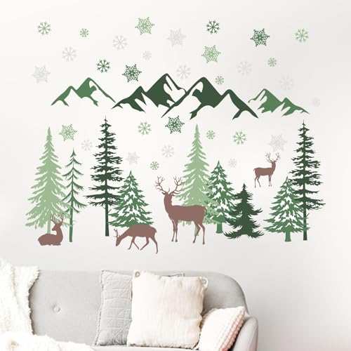 Vinilos Decorativos Mfault Paisaje Invernal 35x12 Pulg miniatura 5