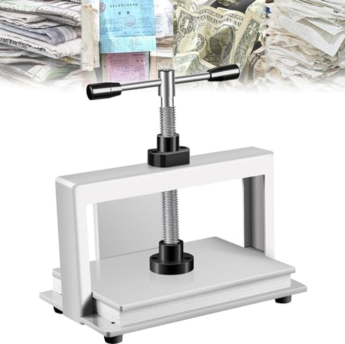 A4 A3 - Prensa manual de encuadernación de libros - Carpeta de papel plano de presión de 3300 libras para oficina y escuela - Ideal para documentos, sellos y billetes - Herramienta de corte