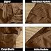 Men's Cargo Shorts Below Knee Length Plus Size Hiking Work Relaxed Fit Lightweigh Tactical Shorts with Multi Pockets Summer Fashion Brown 4XL