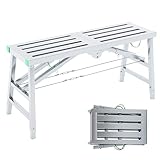 Verstellbare klappbare Arbeitsplattform, tragbares Gerüst, höhenverstellbares verzinktes Gerüst für Deckenreinigung, Malerarbeiten, maximale Belastung 360kg,160x37cm