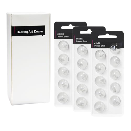 Hearing Aid Domes for Oticon Replacements, Oticon Minifit Power Domes (6 mm/3 Packs）, Universal Domes for Oticon Hearing Aid Supplies.