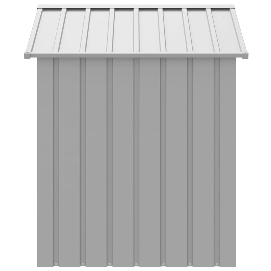 BaraSh Casetta Cani Tetto Grigio Chiaro 117x103x123 cm Acciaio Zincato,Casetta Cani,Casette per Cani,Casetta Cani Esterno(SPU:172350)
