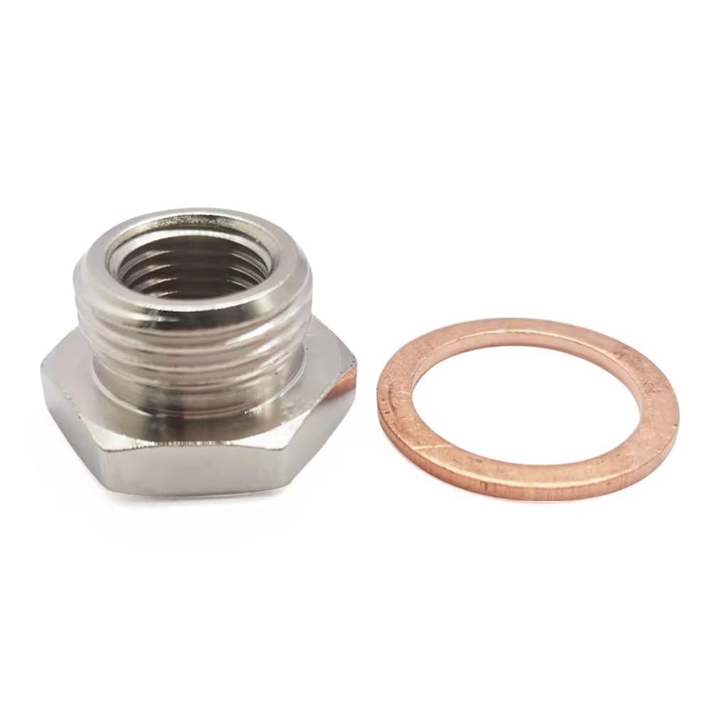 O2 Sensore Lambda Adattatore riduttore distanziale sensore di ossigeno O2 di scarico da M18 x 1.5 mm a M12 x 1.25 mm
