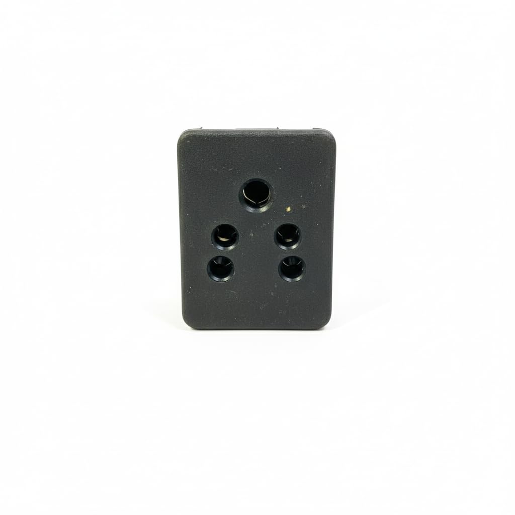Teper 5Amp Socket, Black, 5-Pin Electrical Outlet Module, Surface Mount Power Point-image-11