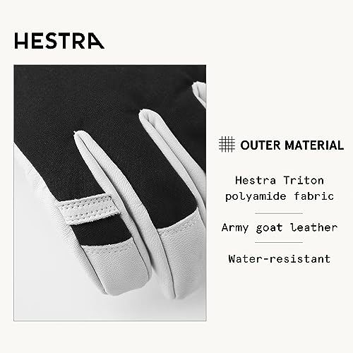 Image of Hestra Army Leather Heli Ski Glove, 5-Finger Snow Glove for Skiing & Snowboarding for Men & Women
