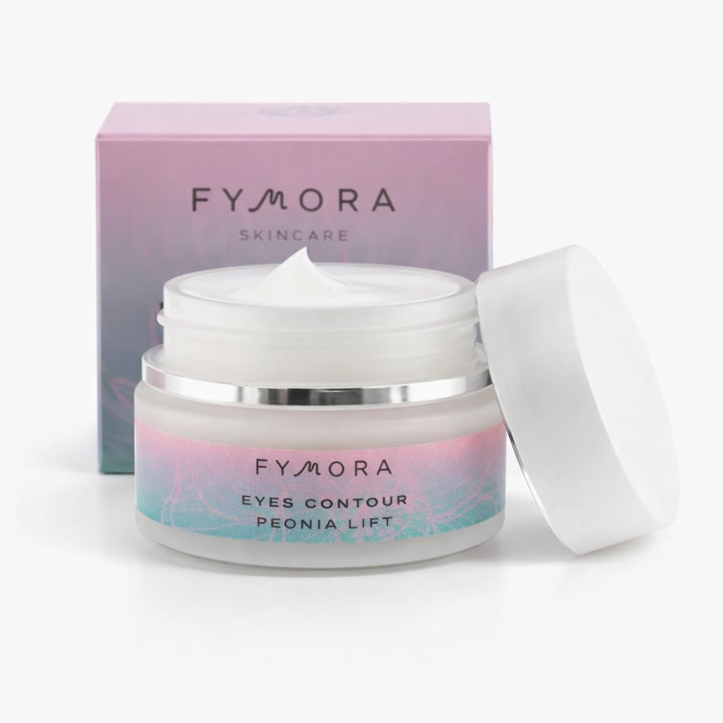 Fymora Peonia Lift Contorno Occhi Antirughe: Crema Idratante con Caffeina e Acido Ialuronico per Borse, Occhiaie e Palpebre Cadenti - Effetto Lifting Illuminante per Pelle Sensibile Uomo e Donna