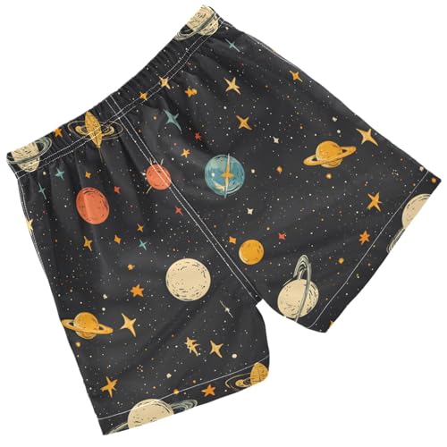 Pigsaly Boys' Swim Board Shorts Outer Space Starry Planet Boy's Swim Trunks Kids Swimwear XS Multicolor2