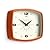 JONES CLOCKS® Movie Retro Wall Clock - Square Clock - Rectangular Clock - Kitchen Clock - Office Clock - Retro Clock - Designer Clock - Colourful Case - Arabic Numerals (Orange)