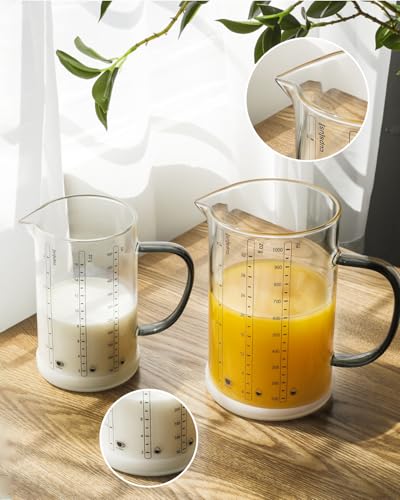 Vaso medidor de vidrio LIBWYS 1500 ml con silicona antideslizante miniatura 5
