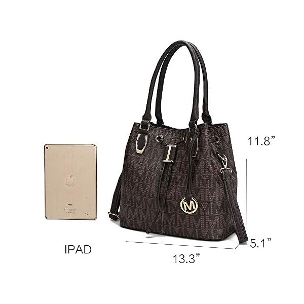 MKF-Collection-Shoulder-Bag-for-Women-PU-Leather-Pocketbook-Top-Handle-Crossbody-Purse-Tote-Satchel-Handbag MKF Collection Shoulder Bag for Women, PU Leather Pocketbook Top-Handle Crossbody Purse Tote Satchel Handbag Chocolate