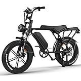 🚲Classic Retro Design: OUXI V8 electric bike with an impressive retro frame design, combined with a modern electrical system, electric bike for adults is a true example of the classics, both stylish and retro. riding it is like stepping back in time ...