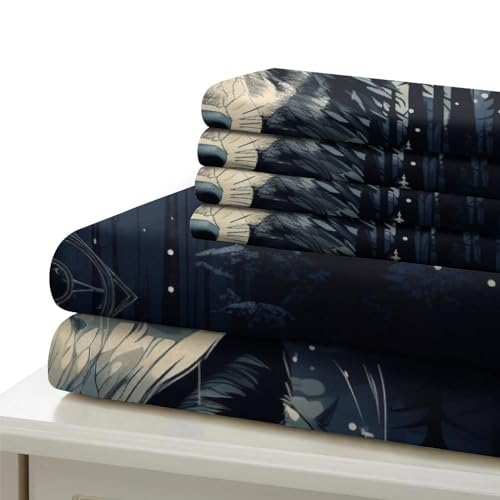 Housse de couette en microfibre imprimé 3D avec fermeture éclair parure de lit king