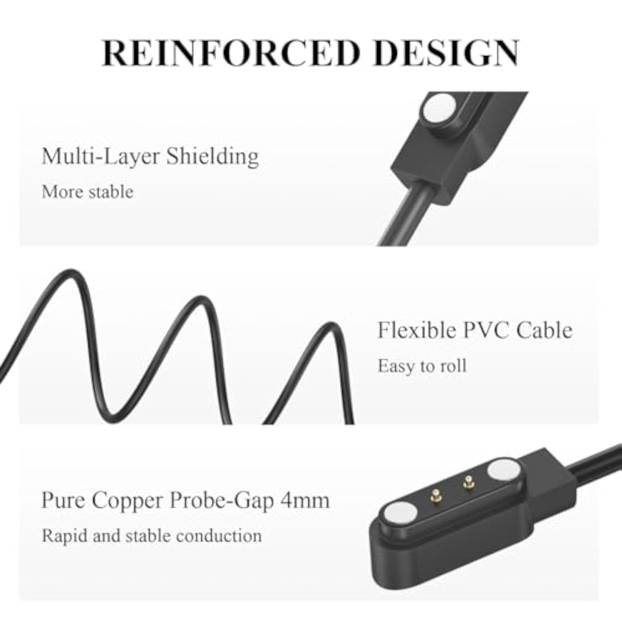 USB A Smartwatch Charger Cable for Multiple Models