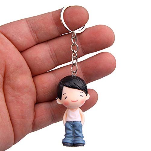 Preisvergleich Produktbild Nette Jungen Mädchen Schlüsselanhänger Frauen Schöne Tasche Anhänger Schlüsselring Für Paar Liebhaber Kinder Mädchen Spielzeug Geschenk