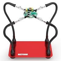 BEEYUIHF Löthilfe Lötstation mit 4 flexiblen Schwanenhals Armen und Krokodilklemmen, Lötende Dritte Hände Für Löt und Bastelarbeiten,Werkzeug Zubehör