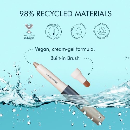 TRE'STIQUE Shadow Crayon, Refillable Eyeshadow Crayon With Built-In Blending Brush, Sustainable Shadow Makeup, Clean Beauty Eyeshadow - Image 5