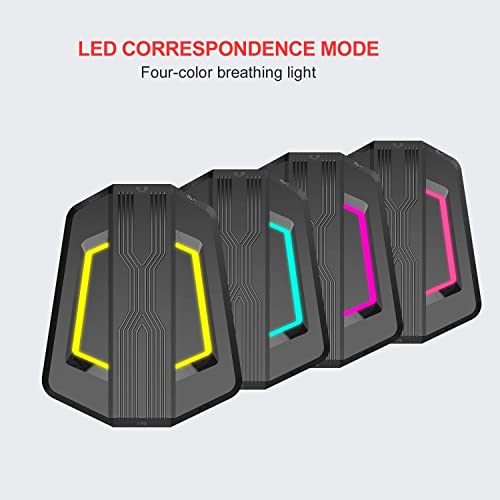Kabelgebundene Einhand-Gaming-Tastatur Mechanisches Gefühl Regenbogen-Hintergrundbeleuchtung+USB Ultraleicht Gaming-Maus+Konverter mit LED-Hintergrundbeleuchtung für Nintendo Switch/Xbox/PS4(Schwarz) - Image 7