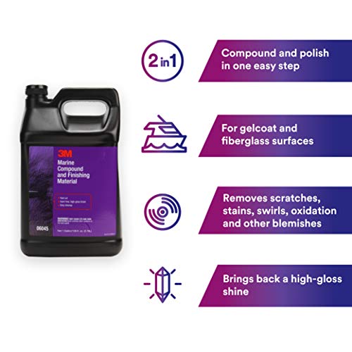3M Marine Compound And Finishing Material, 06045, 1 Gal #TOP3