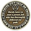 5 Year Sobriety Coin | Founders Triplate AA Chip | Celebrate Recovery Anniversary Token | Alcoholics Anonymous Gift (Black)