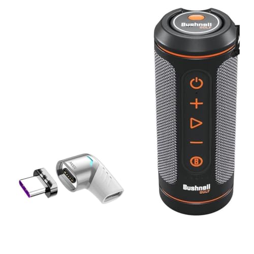 BoxWave Adapter Compatible with Bushnell Wingman 2 GPS Speaker - MagnetoSnap PD Angle Adapter, Magnetic Charging Connector Device Saver - Metallic Silver
