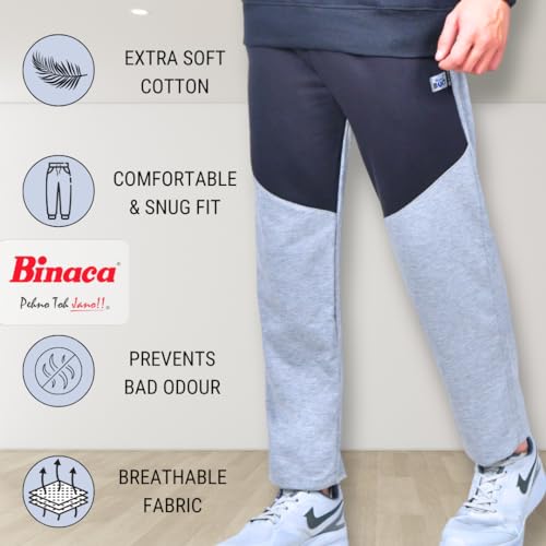 Image of Binaca Designer Men's Joggers - Slim Fit Athletic Sweatpants, Breathable Cotton Jogger Pants for Workout, Casual & Gym Wear | Stylish Drawstring Track Pants
