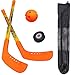 SOWOFA Niños Cara a Cara Deportes de Juguete de Hockey Grande 3-5 años Juego de Hockey para niños Hockey sobre Hielo y Hockey sobre césped Juego Dos en uno Bolsa de Almacenamiento Negra Gratis