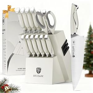 BRODARK Kitchen Knife Sets with Blo...