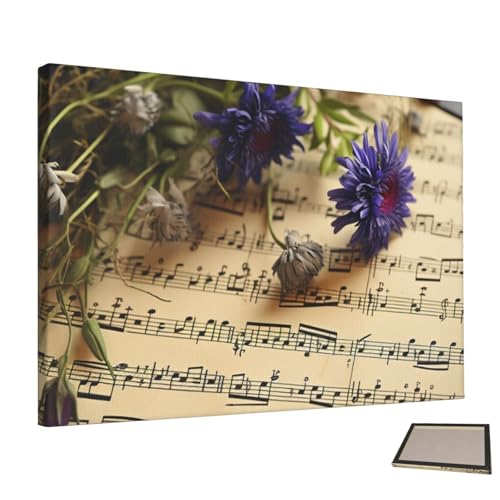 Peinture murale décorative sur toile pour salon et chambre affiche de musique esthétique