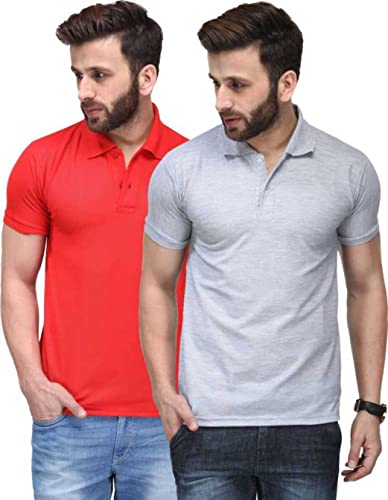 Image of T.N.X Men's Regular Fit Polos (Pack of 2)