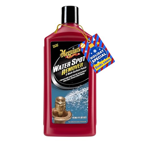 Meguiar's Water Spot Remover, Heavy Duty Water Spot Remover for Cars, Remove Water Stains and Polish...