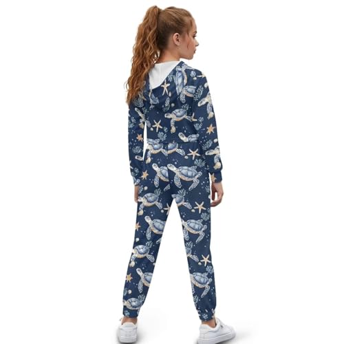 Girls 2 Piece Outfits Sweatsuit Pant Sets with Pockets2