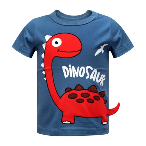 Image of DEEKEY Toddler Boys Shirts Short-Sleeve Little Kids t Shirts Boys' Tops, Tees & Shirts Graphic TEE Age for 2-7 Years 4-Pack