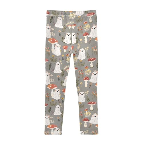 senya Girls Printed Leggings Yoga Pants Ghost Embroidered Mushroom for Kids in 4t to 10 Years, 4T2