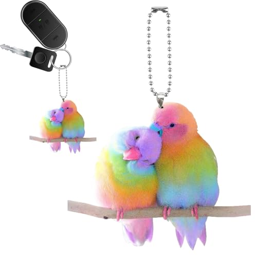 Porte-clés en métal élégant en forme d'oiseau | Ornements de rétroviseur de voiture, porte-clés léger pour usage quotidien pour sacs, clés, cadeaux...