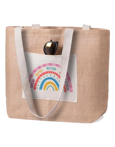 Soul | Bolso Tote Bag La Mejor Profesora Infantil Primaria Regalo Original Ligera (Arcoiris)