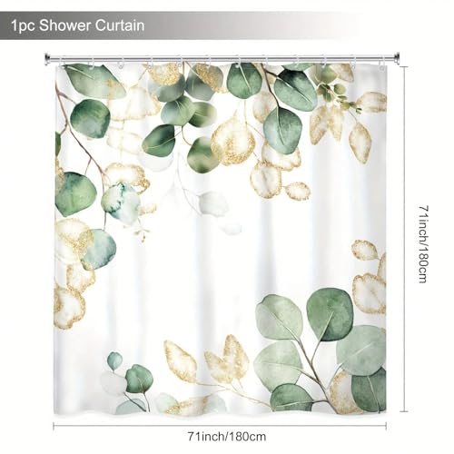 Rideau de douche eucalyptus au design minimaliste et finitions soignées