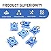 Dogary 4 PCS Window Regulator Slider Clip, Window Glass Adjustment Sliding Jaw Pivot Buckle, One-Piece Aperture Glass Lift Regulator Parts, Universal for Cars Repair Accessories (Blue)