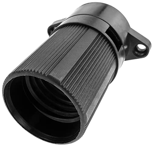 PrixPrime - Portalámparas Negro para Cable de Guirnalda E27 6x10 mm
