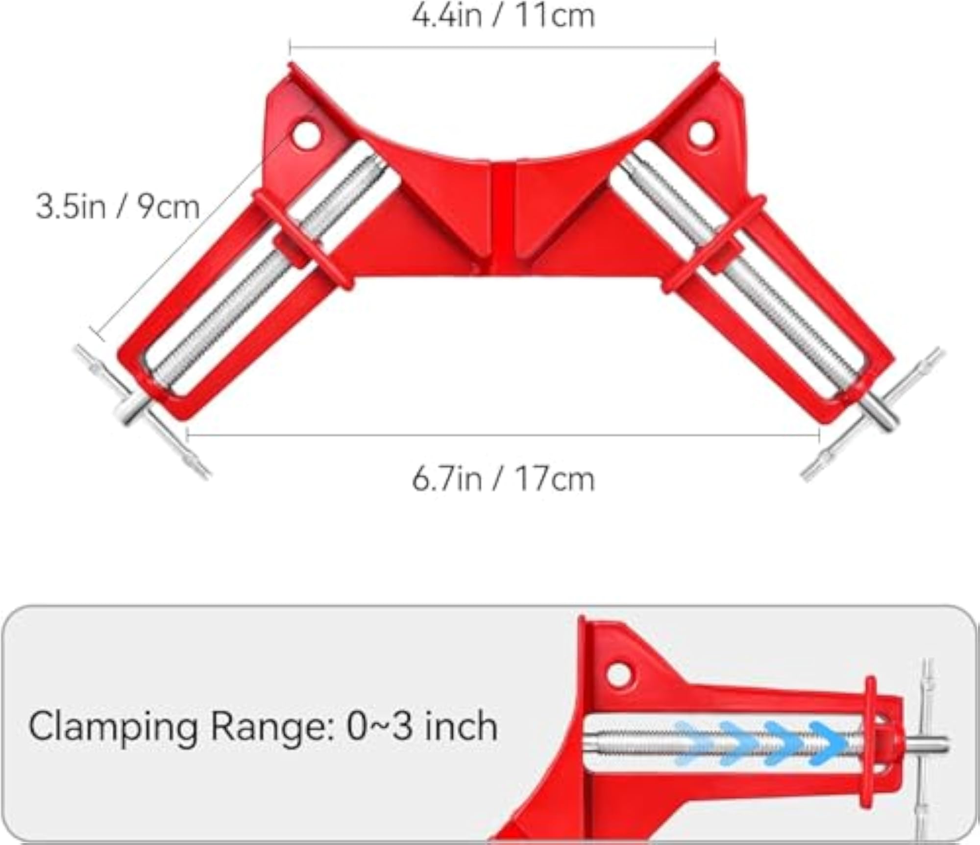 Corner Clamps for Woodworking, 90 Degree Adjustable Clamp