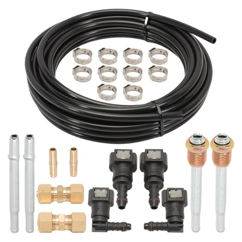 FLK-38 Black Automotive Replacement Fuel Line Repair Kit 3/8 in (10mm)，23 Pack
